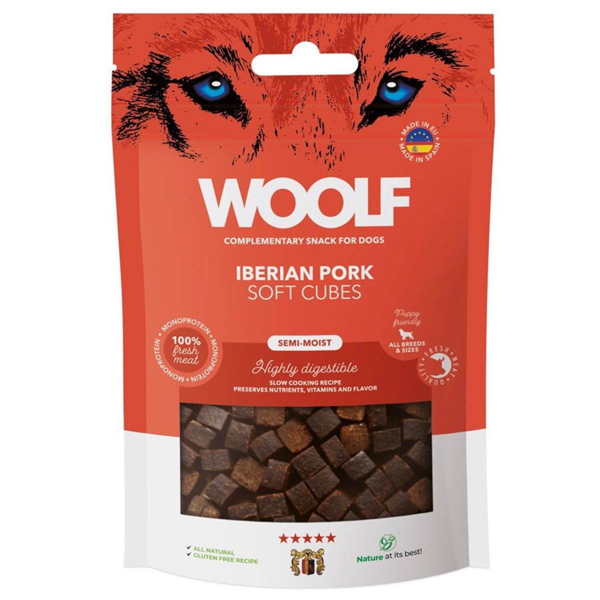 Woolf Soft Cubes Iberian Pork, 100g