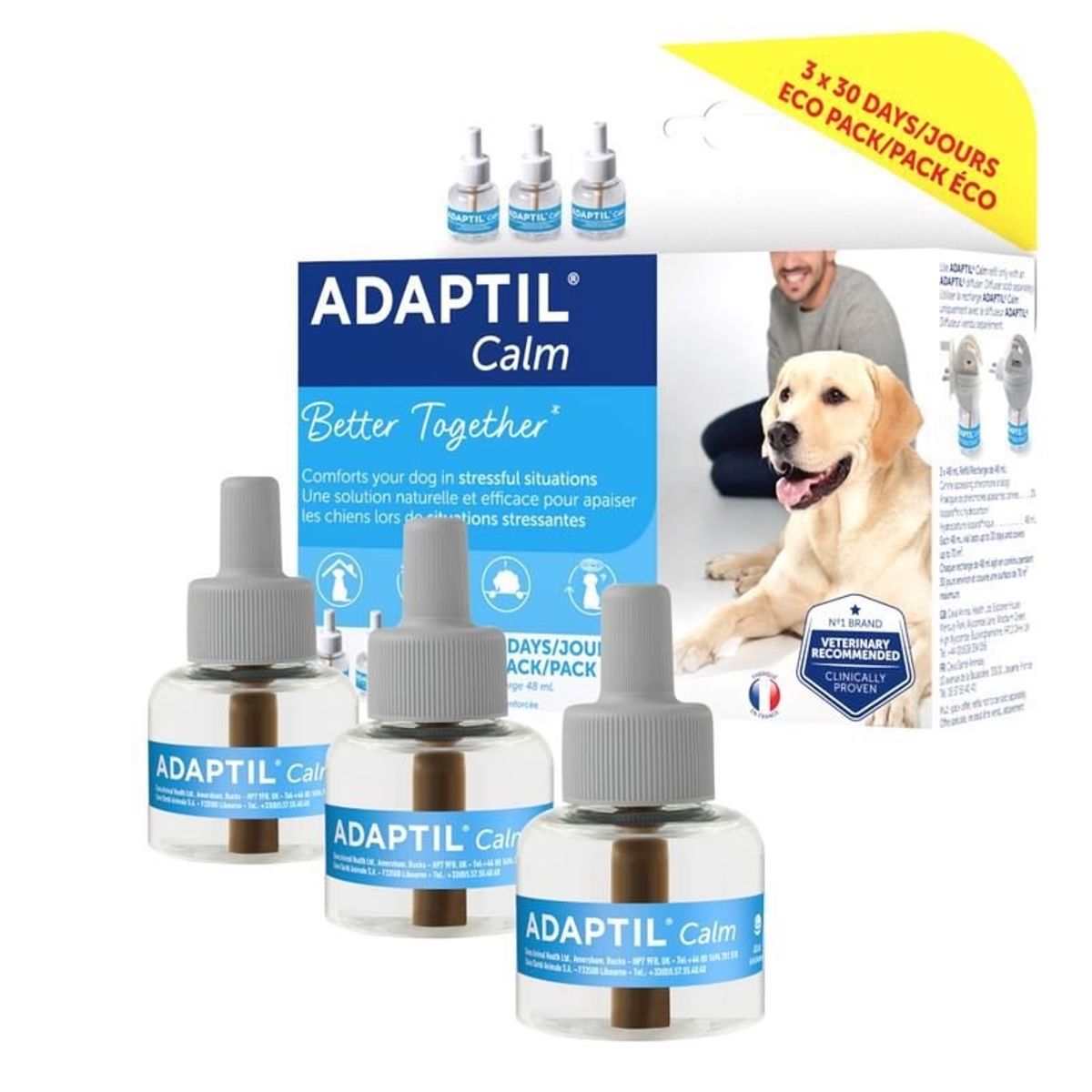 Adaptil Calm Refill til Diffusor, 3 x 48 ml