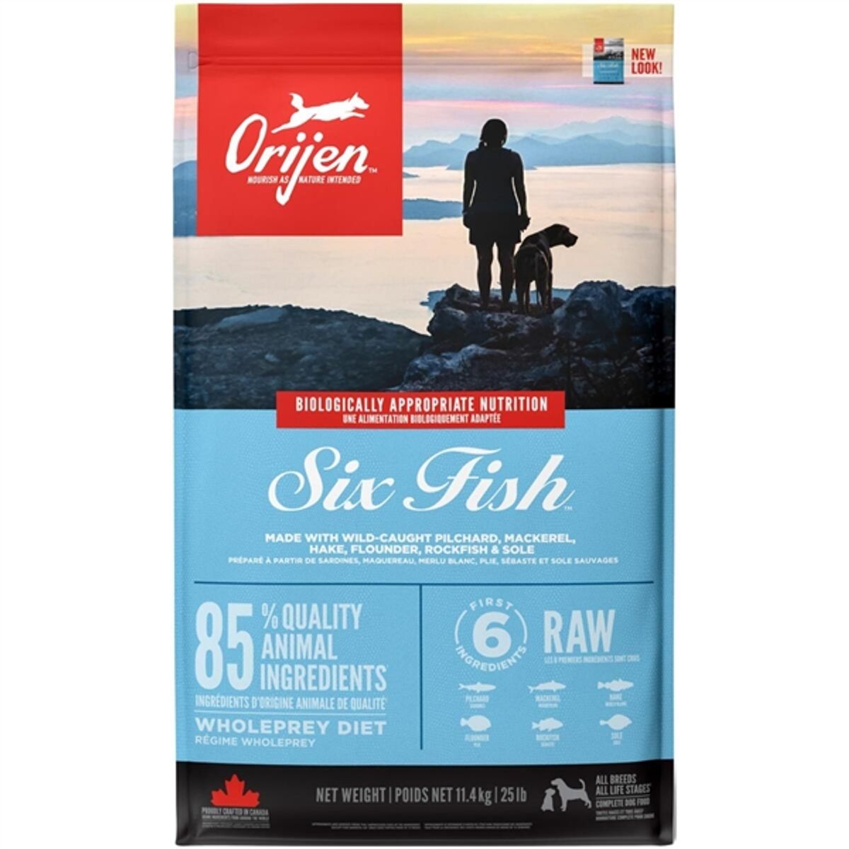 Orijen Six Fish med fisk, 11.4 kg