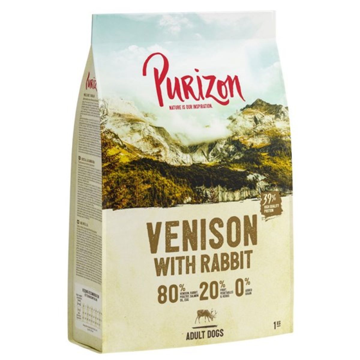 Purizon Adult Grainfree Hjort og kanin, 12 kg