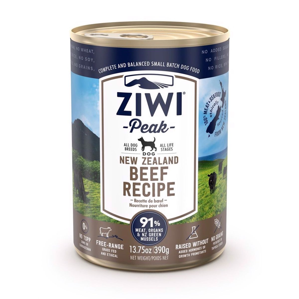 ZiwiPeak dåsemad beef, 390g