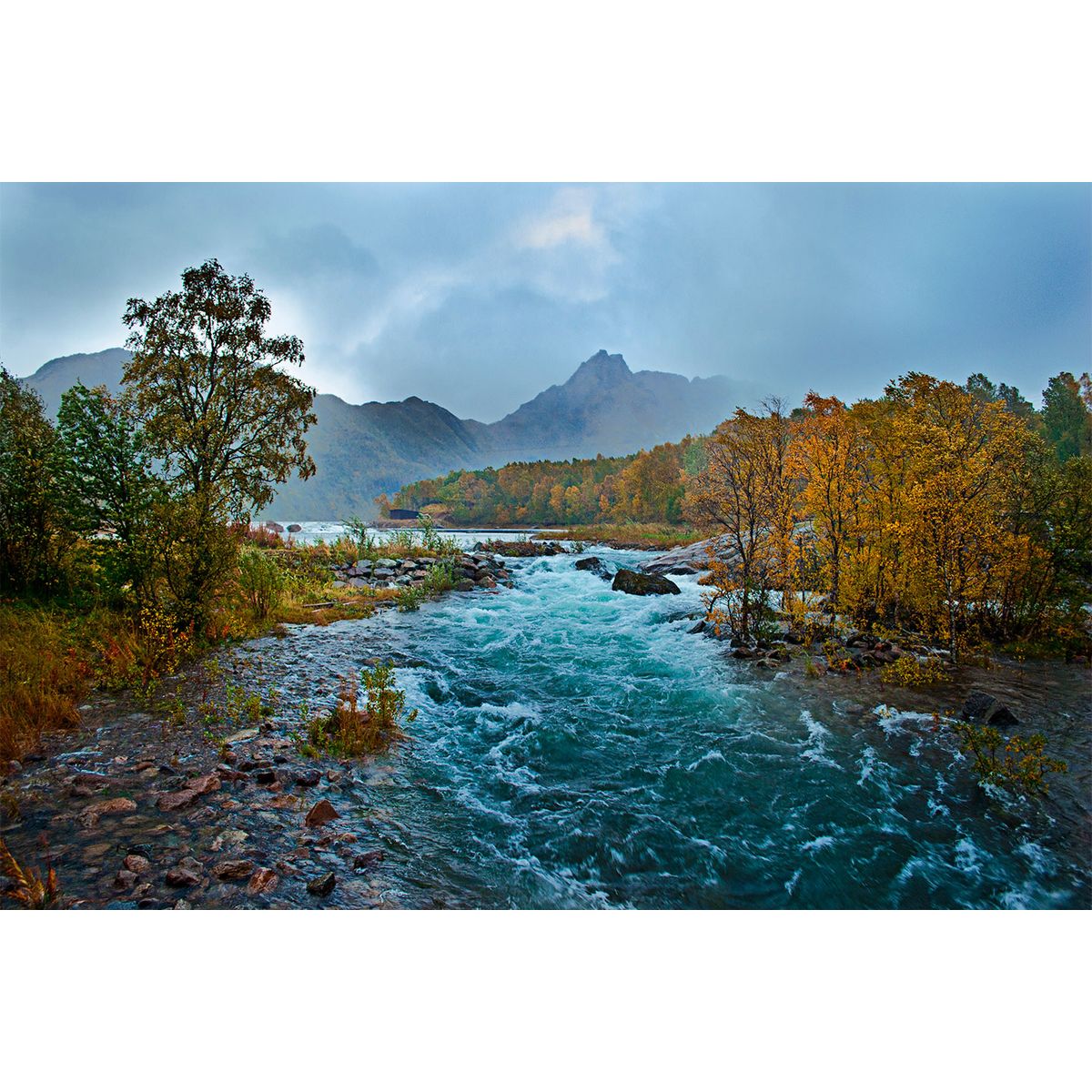 Autumn River af Frank Olsen