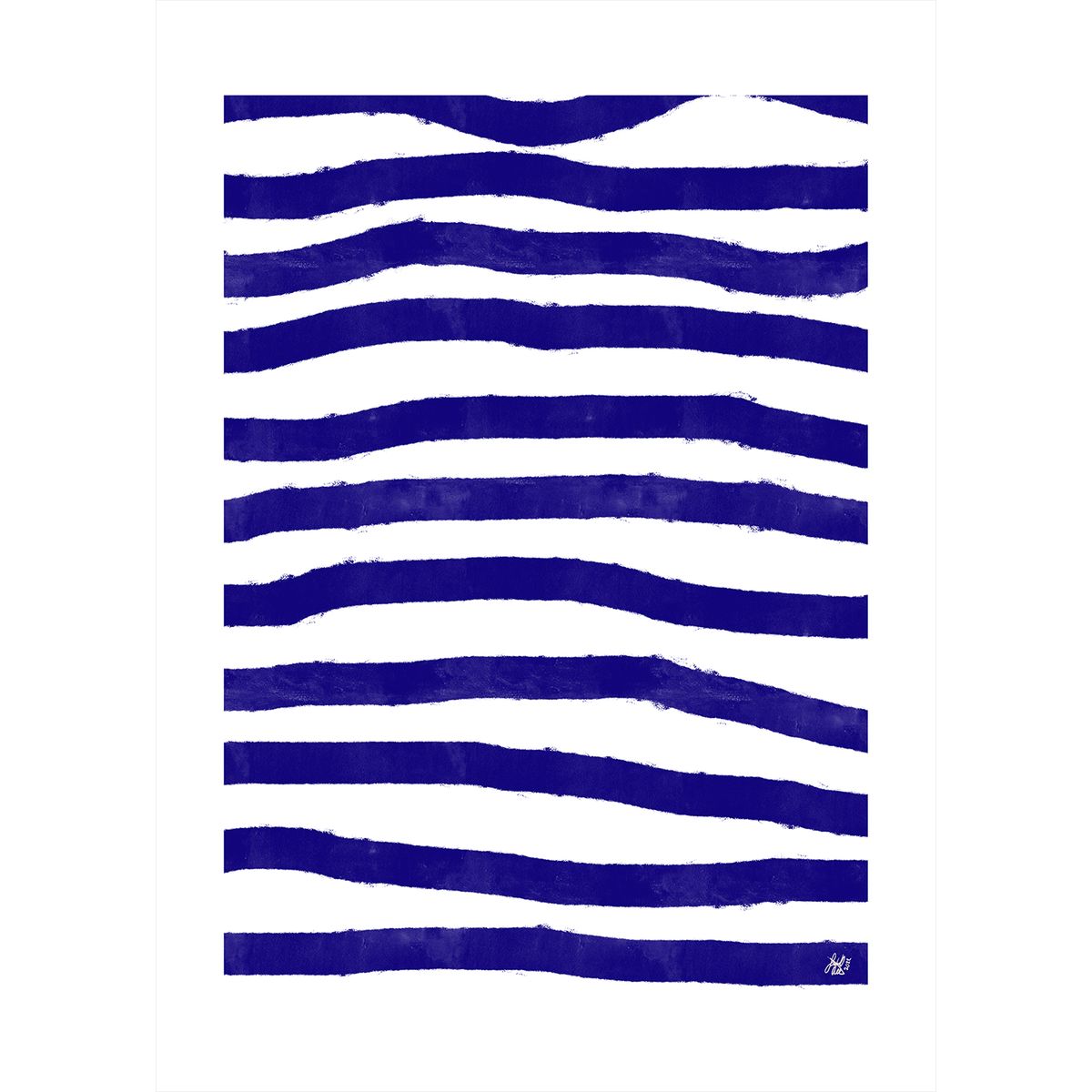 Blue Stripes af Jacob Lund Art