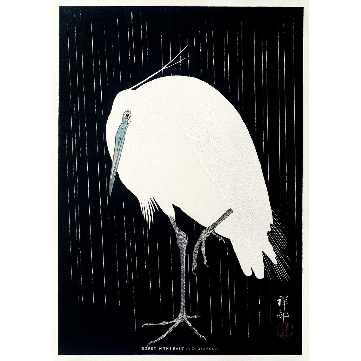 Egret in the Rain af Plakatwerket