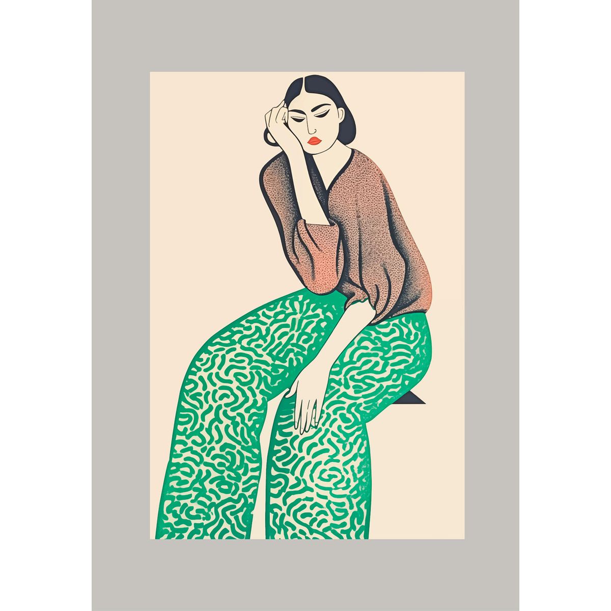 Green woman af Fōmu Illustrations