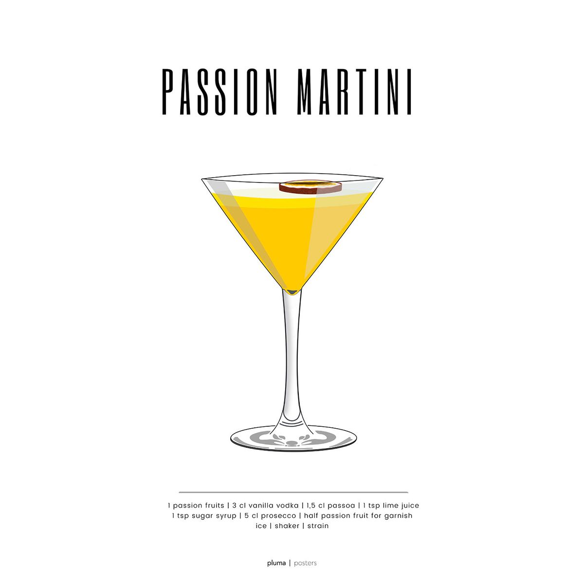 Passion Martini af Pluma Posters