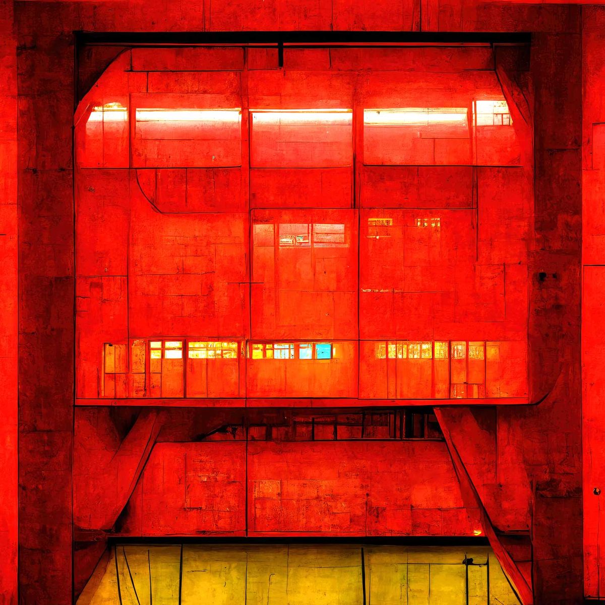 Red Pompidou V1 af Yoma.emptylands