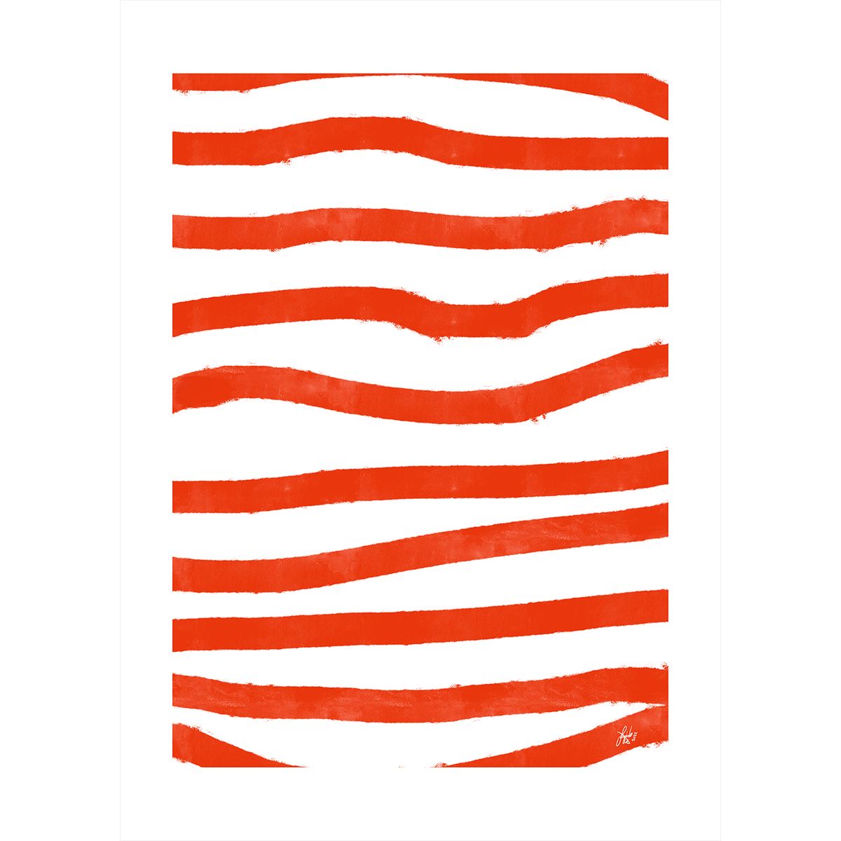 Red Stripes af Jacob Lund Art