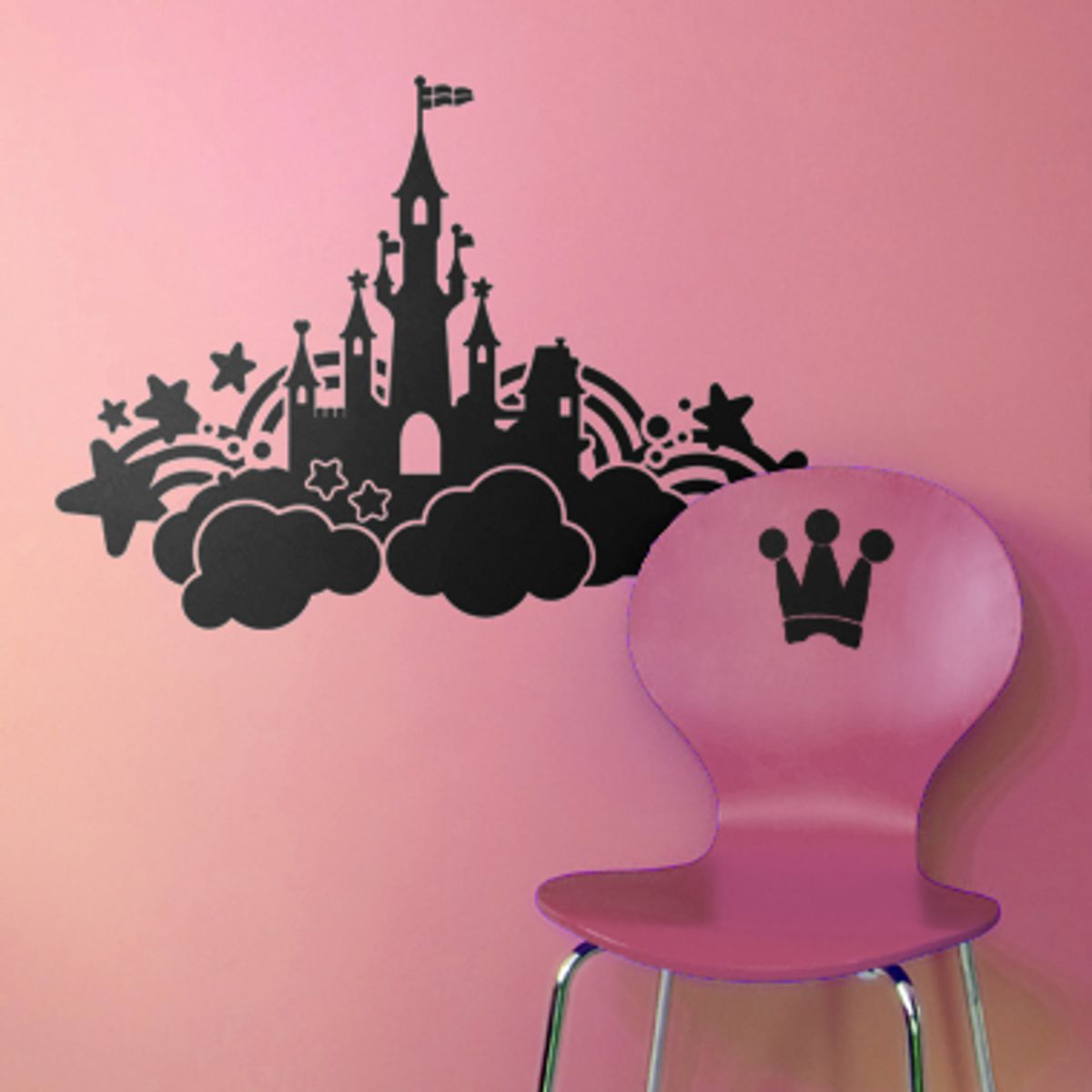 Castle in the sky wallsticker af Alan Smithee, 56x38 cm