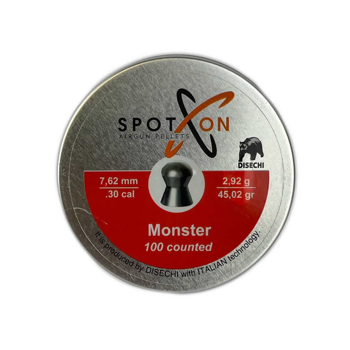 Spoton Monster 7,62mm - 2,92gr/45grain - 100 stk. pr dåse