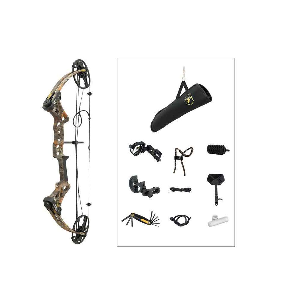 Topoint M1 compoundpakke begynder 20-70 pund 19-30" camo