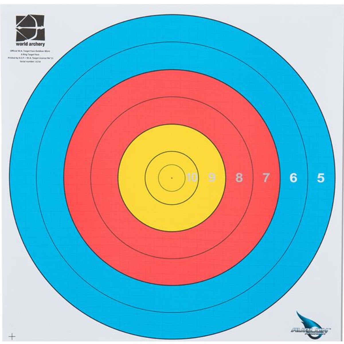 Avalon Fita ansigt 80 cm 5 ringe med numre fra 5 - 10