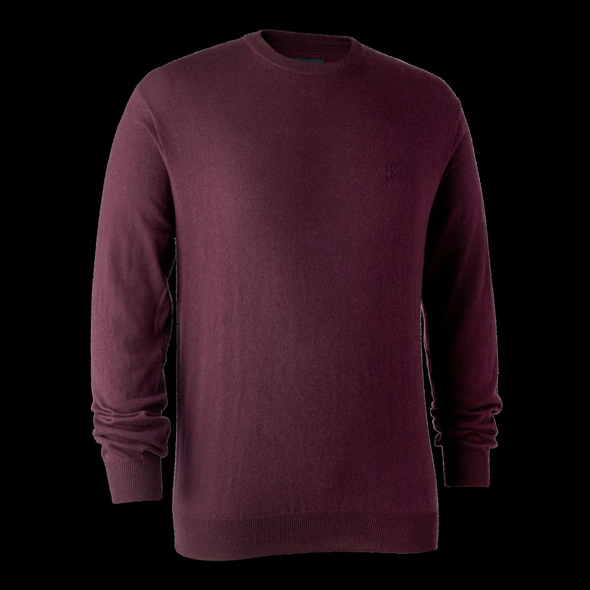 Deerhunter Kingston Strik med rund hals Burgundy 3XL