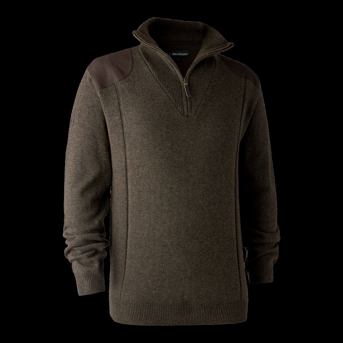 Deerhunter Sheffield Strik med lynlås hals Dark Elm 2XL