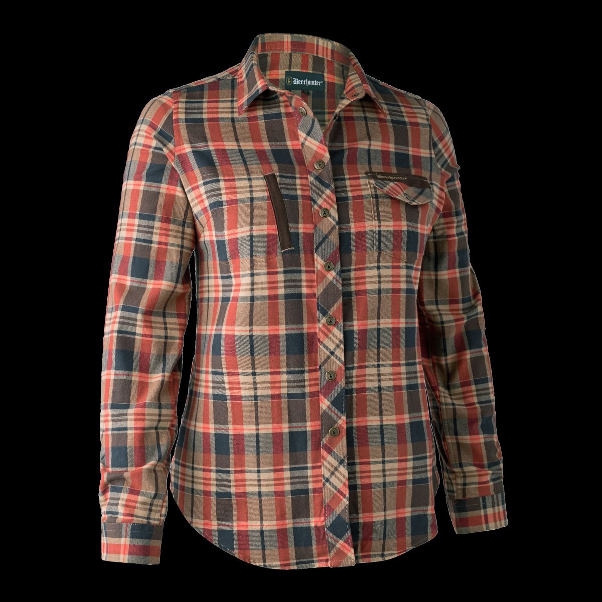 Deerhunter Lady Athena Skjorte Orange Check 38