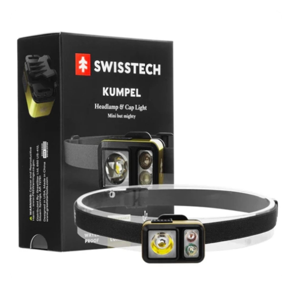 Swisstech kumpel pande og caplygte 400 lumen