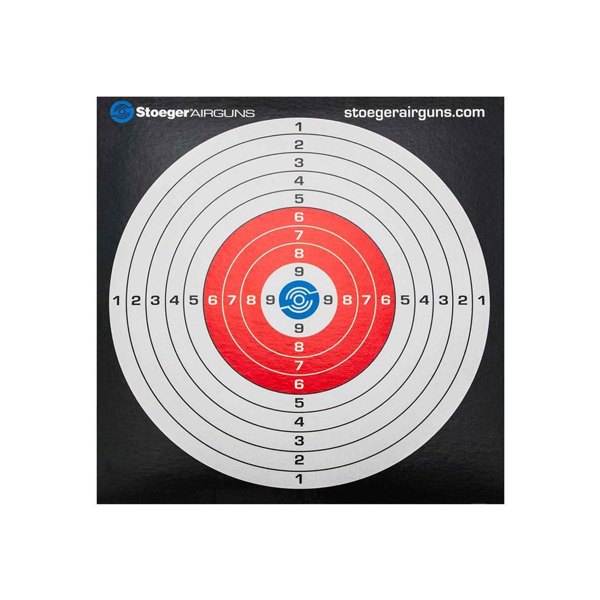 Stoeger skydeskiver 14 x 14 cm 1-10 point 100 stk