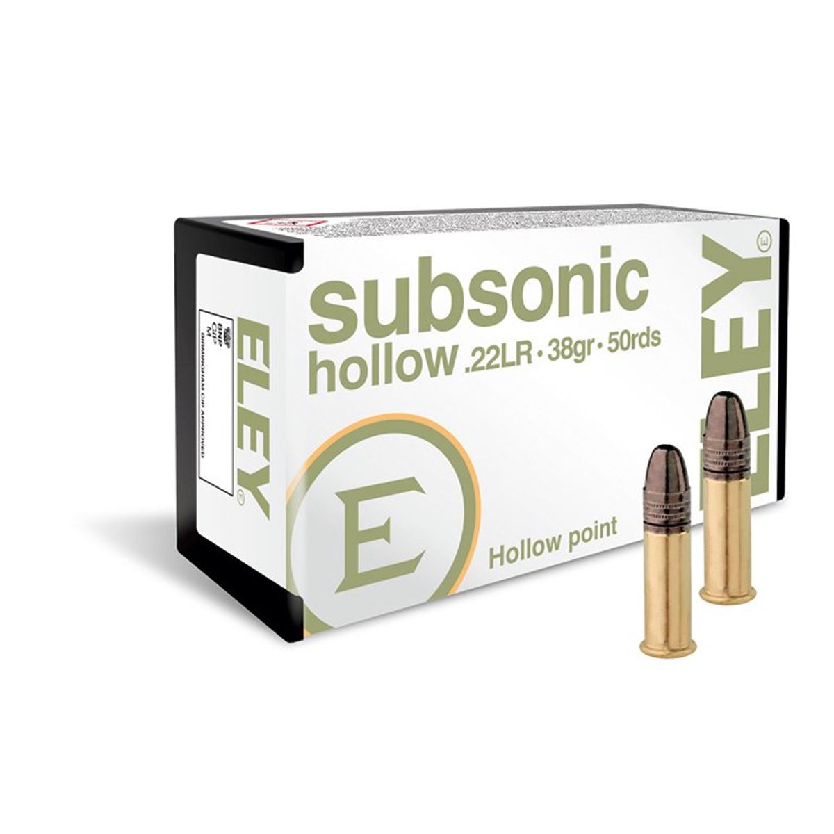 Eley 22lr Subsonic Hollow Point 50 stk - 310 m/s