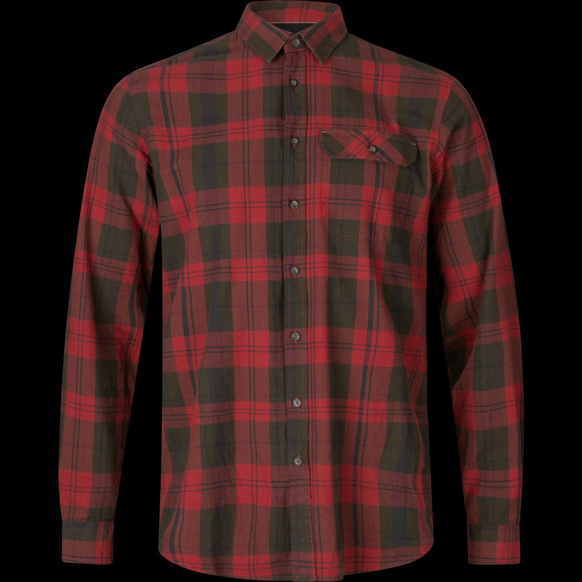 Seeland Highseat skjorte Red forest check-XXL