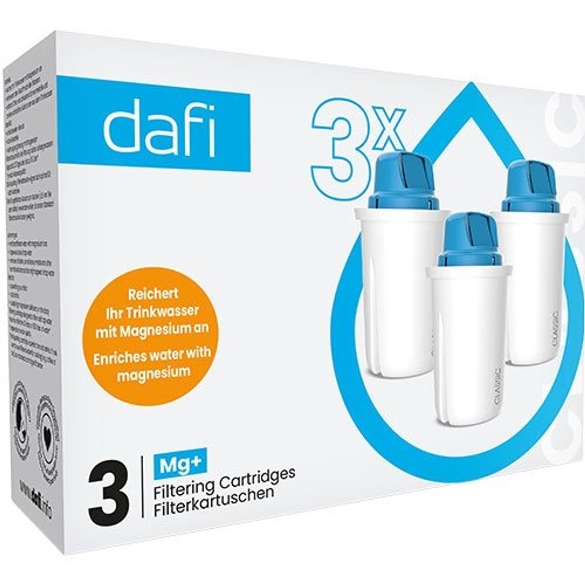 Filterpatroner 3-pack Dafi, Magnesium mineraler - Dafi