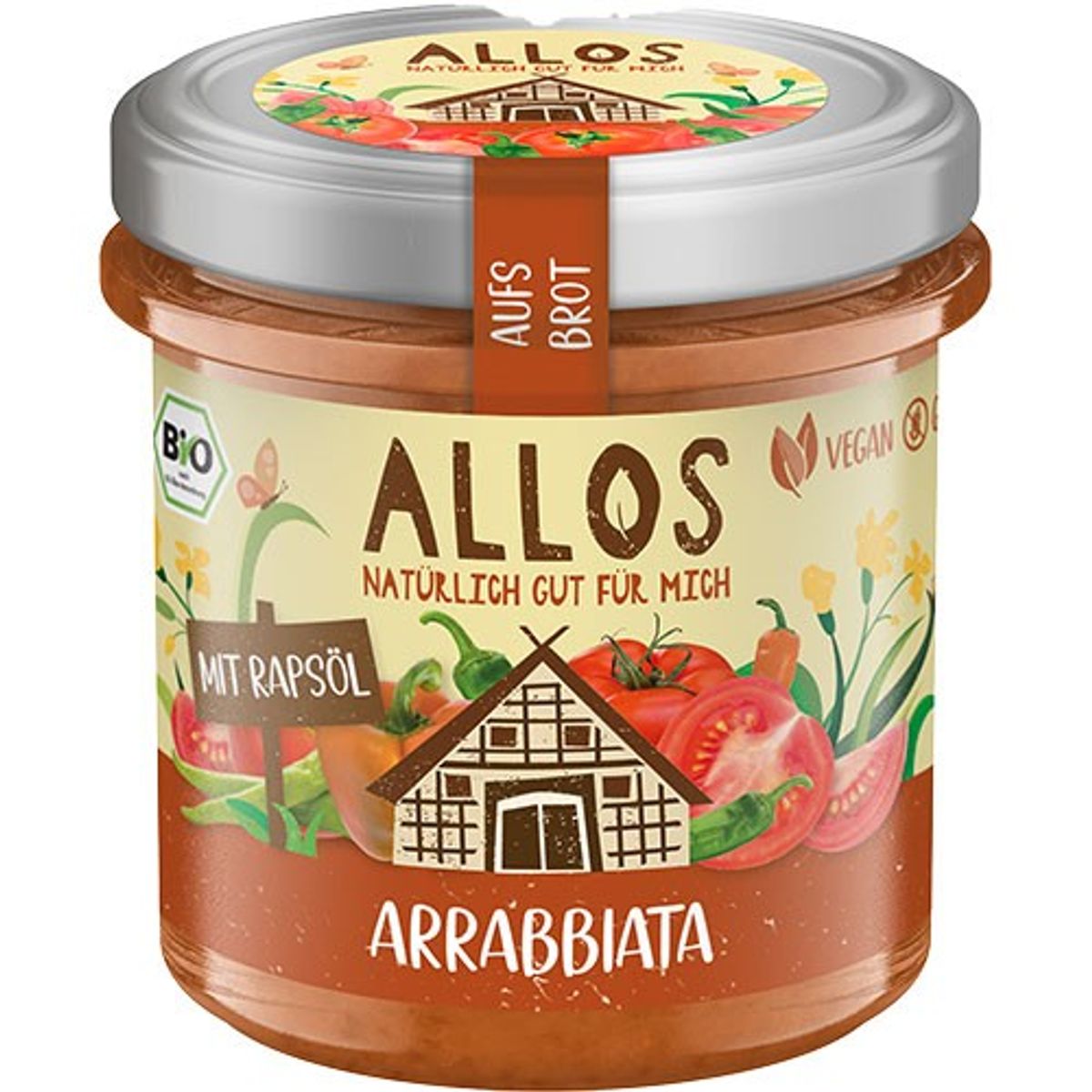 Smørepålæg Aufs Brot Arrabbita Økologisk - 140 gram - Allos