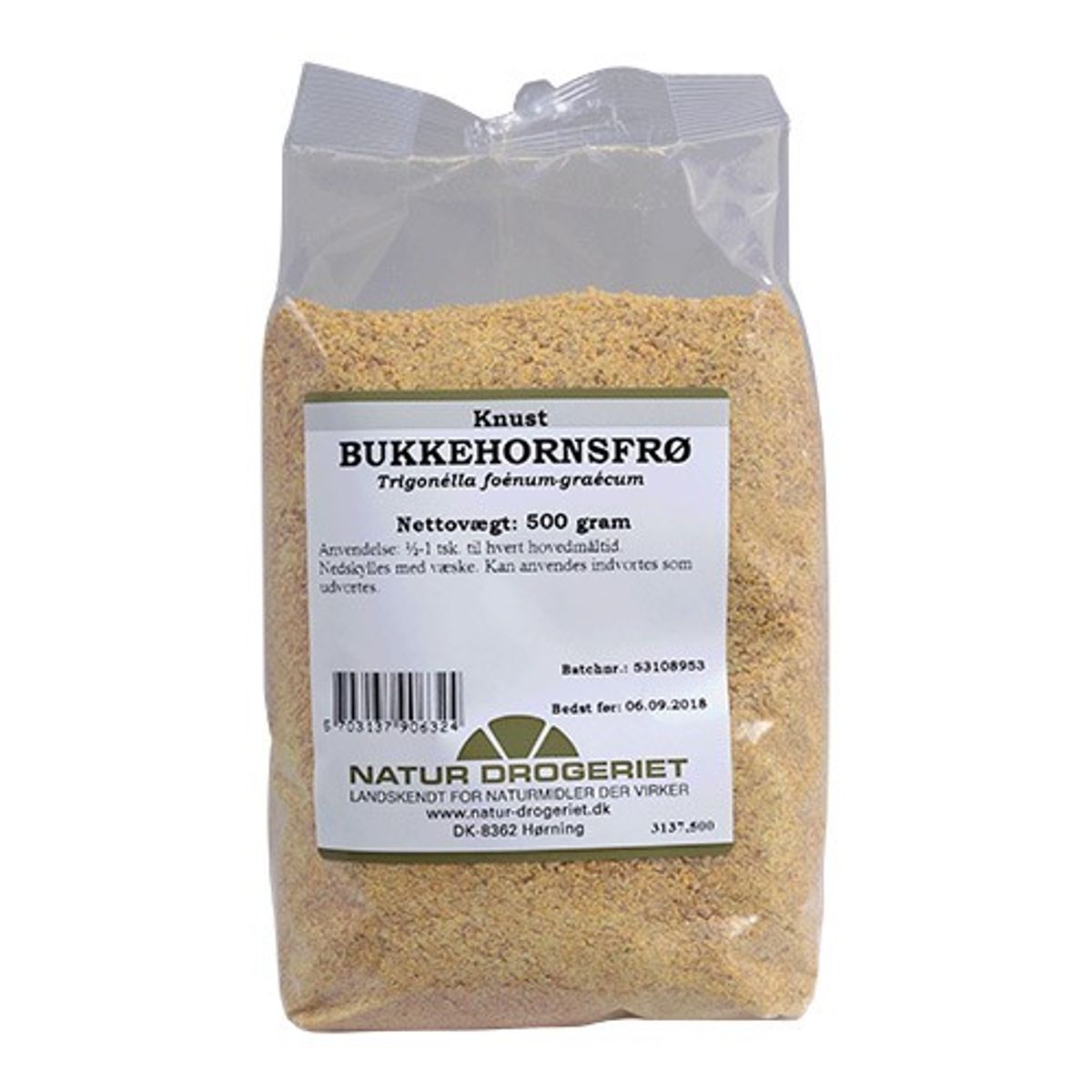 Bukkehornsfrø knust - 500 gr - Natur Drogeriet