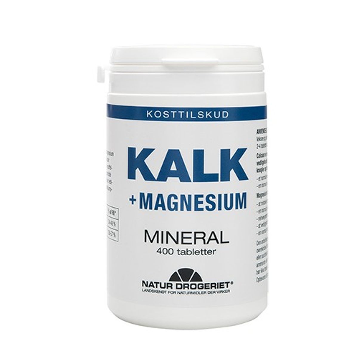 Kalk + magnesium - 400 tab - Natur Drogeriet