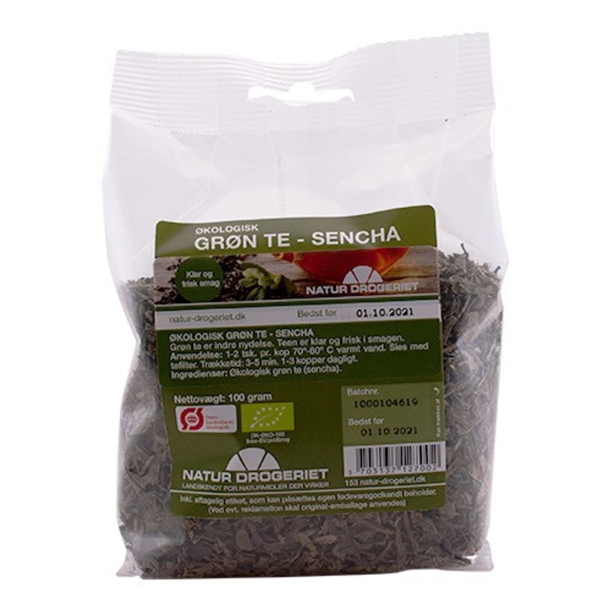 Grøn the Sencha Økologisk- 100 gr - Natur Drogeriet