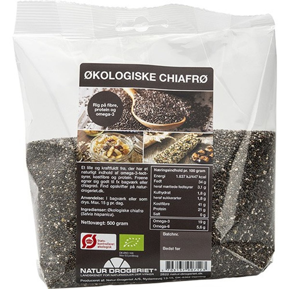 Chia frø Økologisk - 500 gr - Natur-Drogeriet