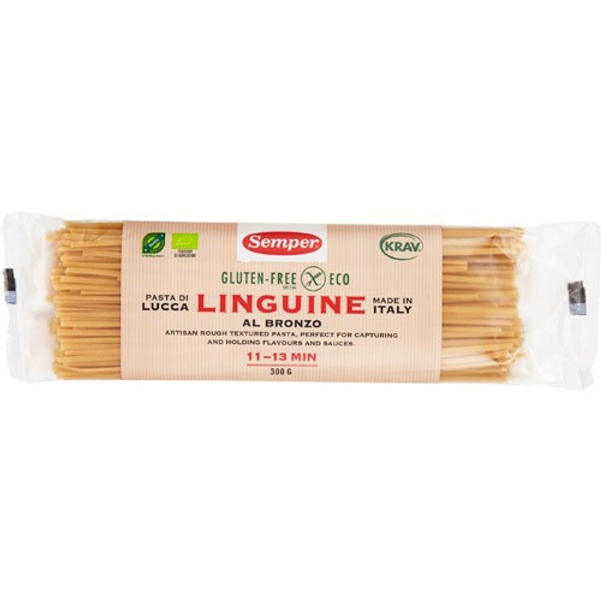 Spaghetti fuldkorn glutenfri Økologisk - 300 gram - Semper