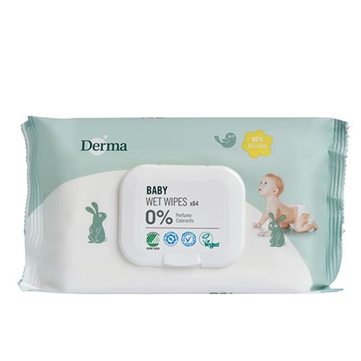 Derma Eco baby vådserviet - 64 stk - Derma - DISCOUNT PRIS