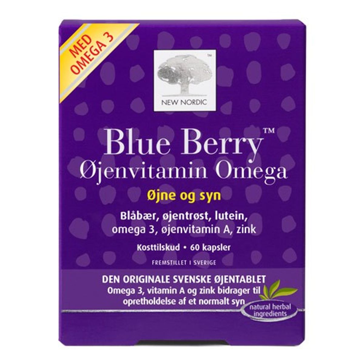 BlueBerry Omega 3 - 60 kap - New Nordic