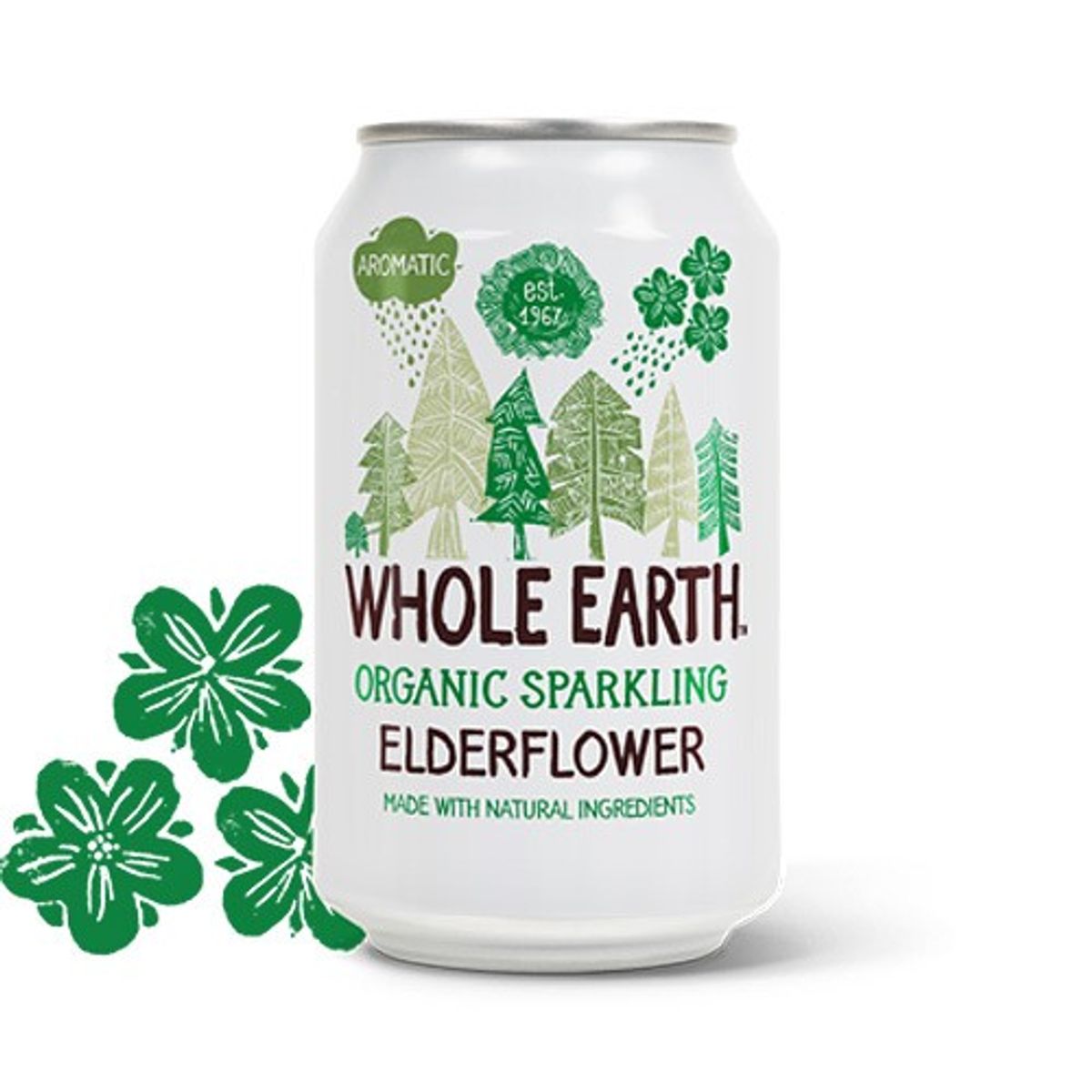 Elderflower Soda i dåse Økologisk - 330 ml - Whole Earth