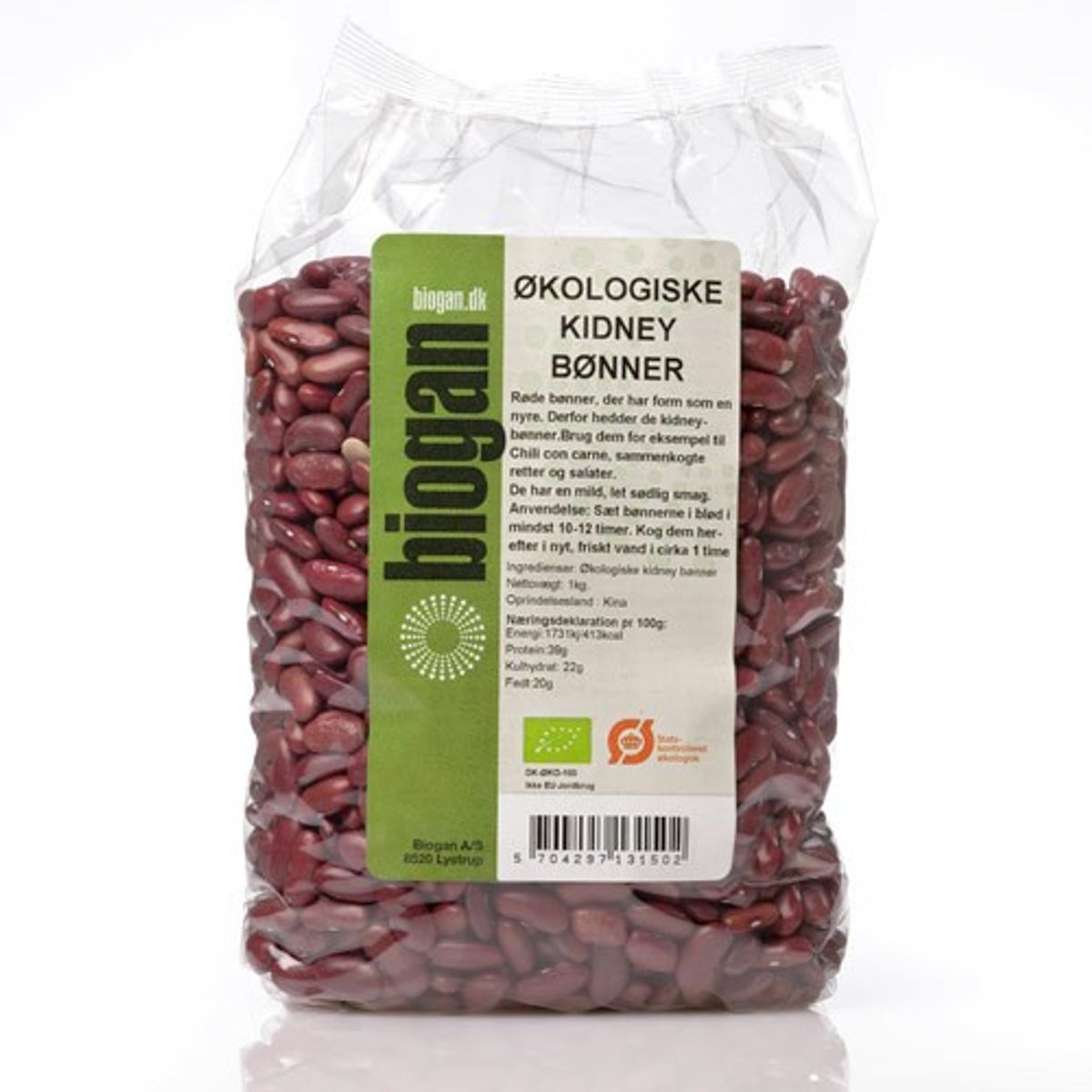 Kidney bønner Økologisk - 1 kg - Biogan