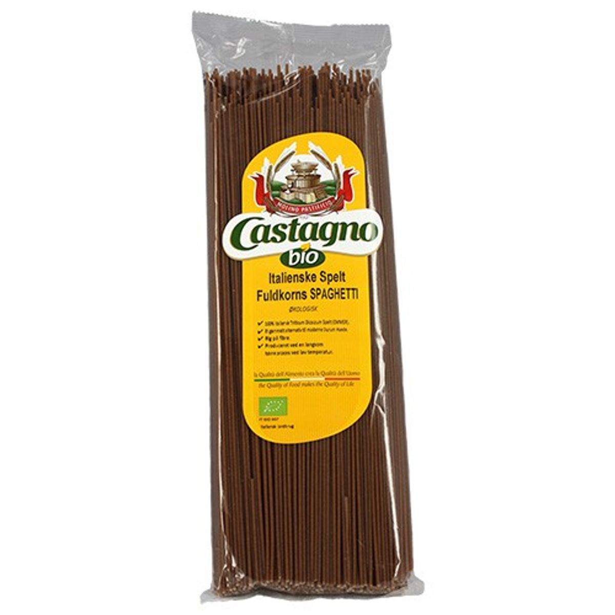 Spelt Spaghetti Fuldkorn Økologisk - 500 gram - Castagno