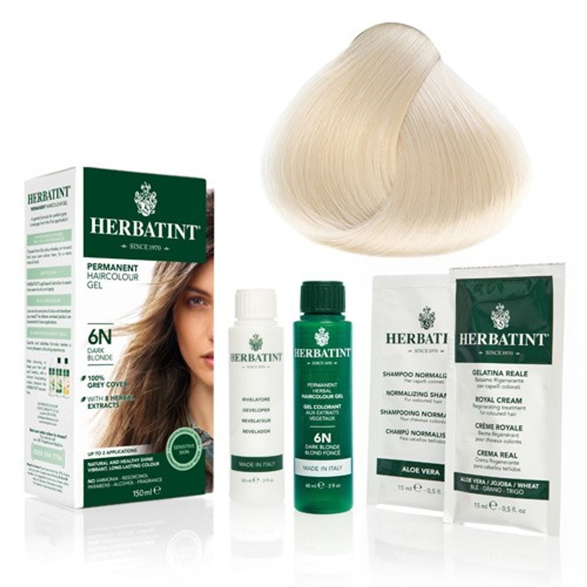 10N hårfarve Platinium Blond - 135 ml - Herbatint