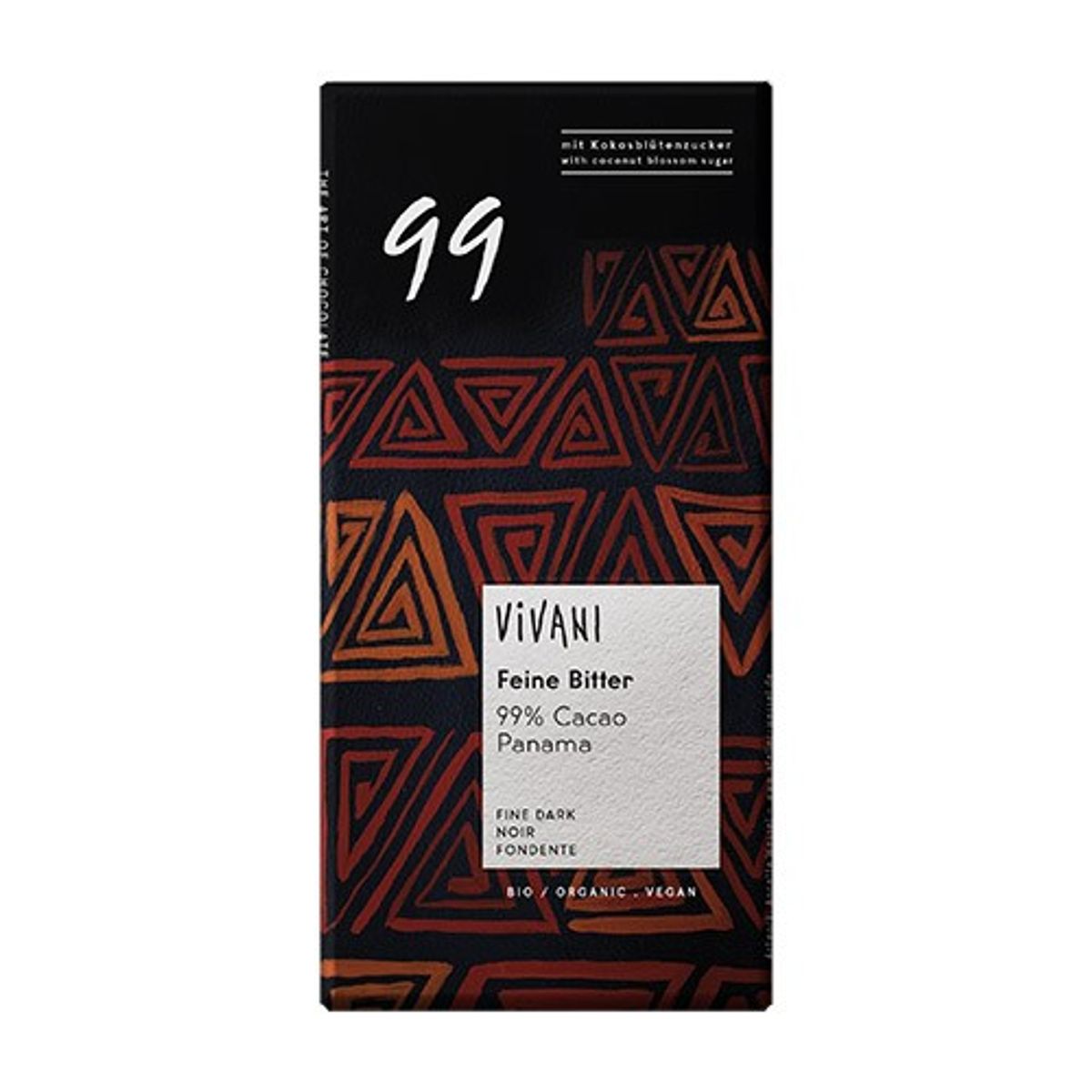 99% mørk chokolade - 80 gram - Vivani