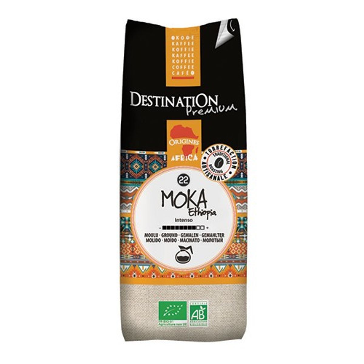 Kaffe Moka Ethiopia formalet Økologisk - 250 gram - Destination