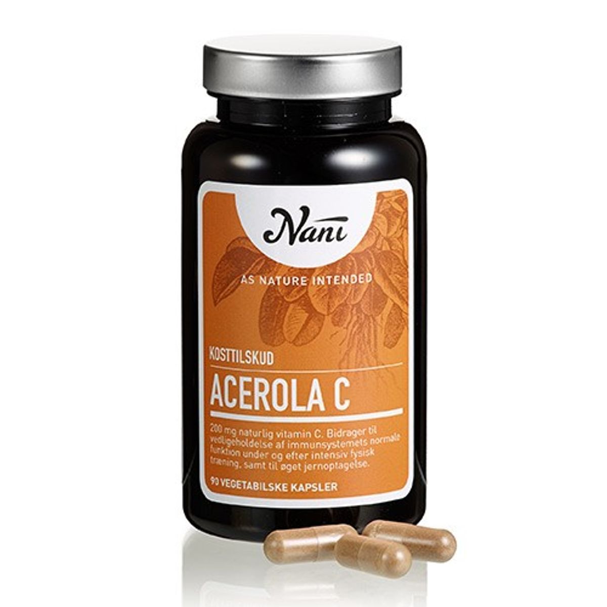 Acerola C-vitamin food state - 90 kapsler - Nani