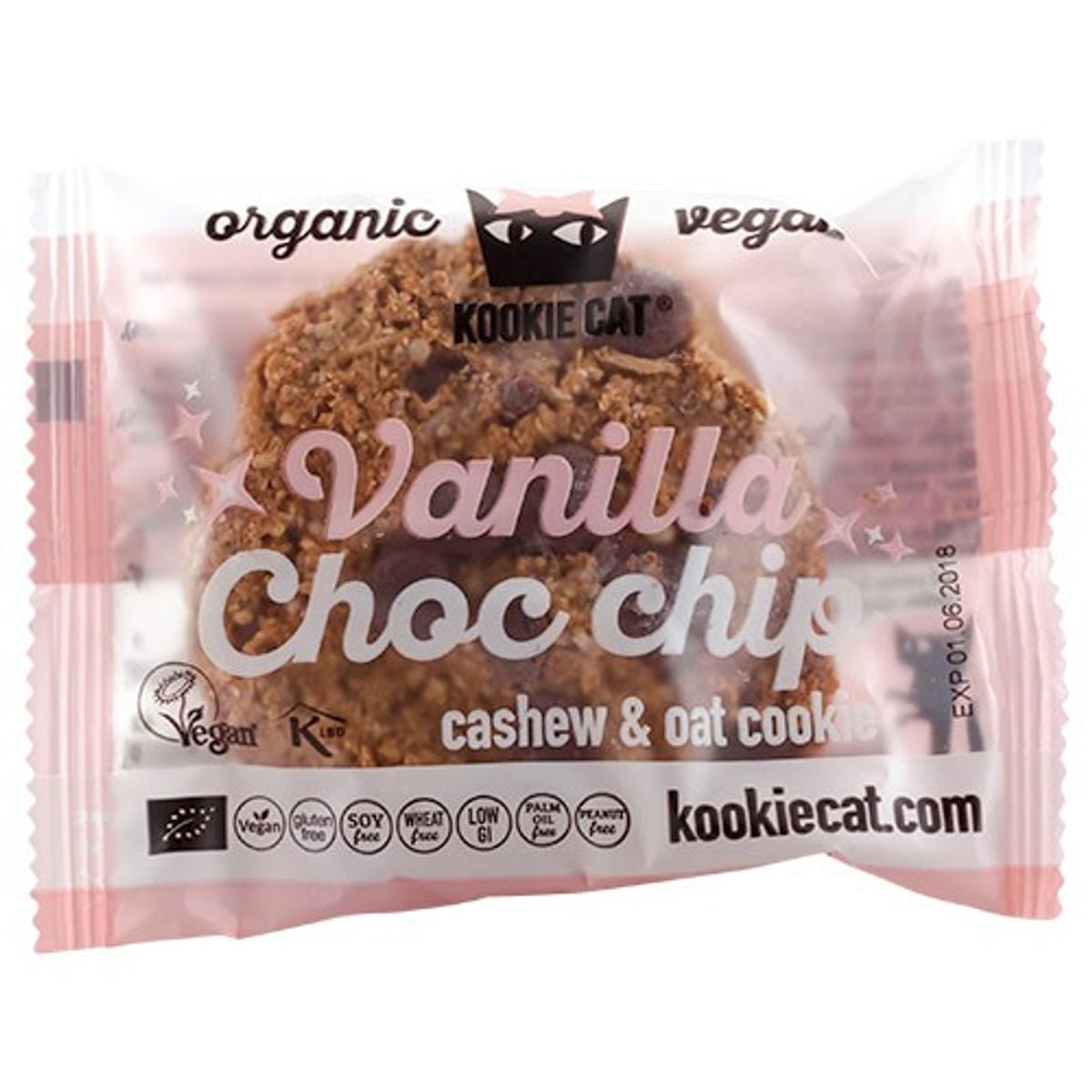 Kookie Cat Vanilla choc chip Økologisk - 50 gram