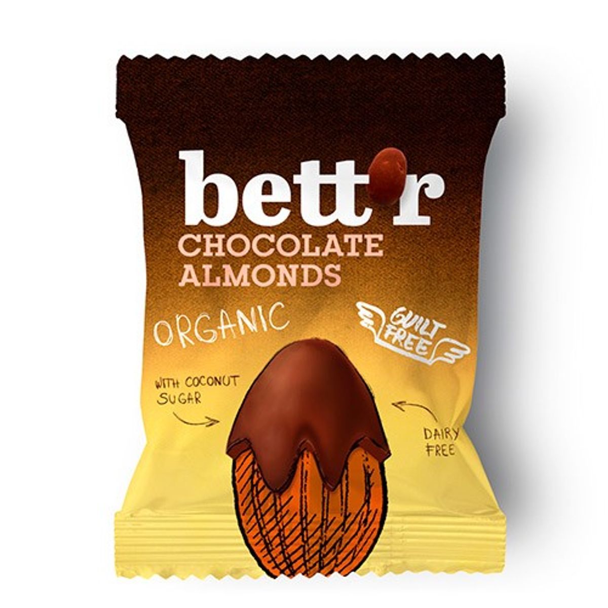 Vegan choko mandler Økologisk - 40 gram - Bett'r