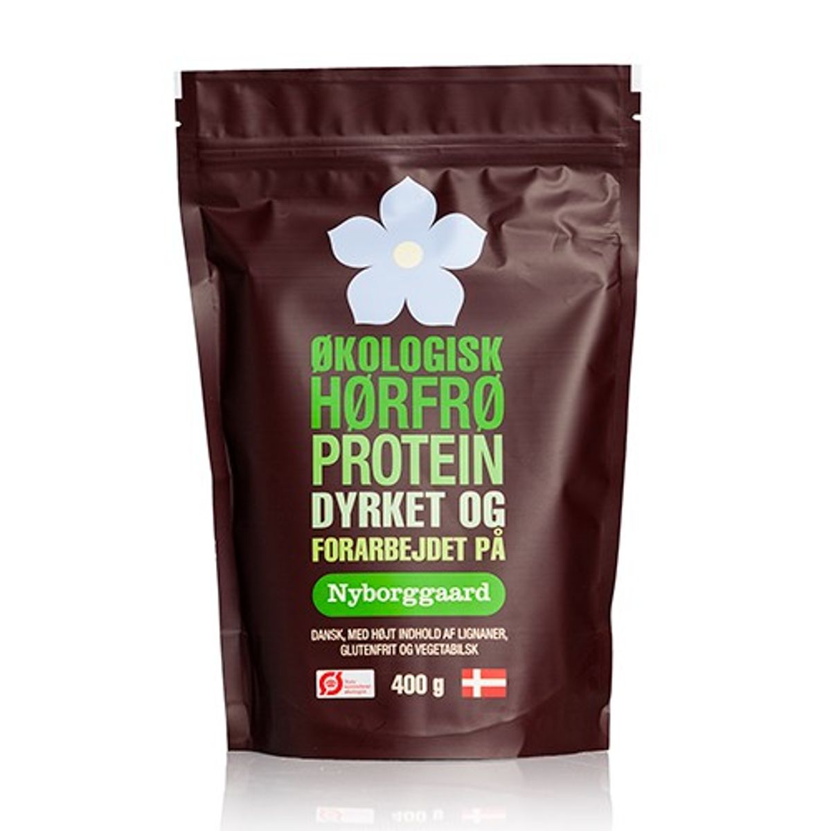 Hørfrø Proteinpulver Økologisk - 400 gram - Nyborgaard