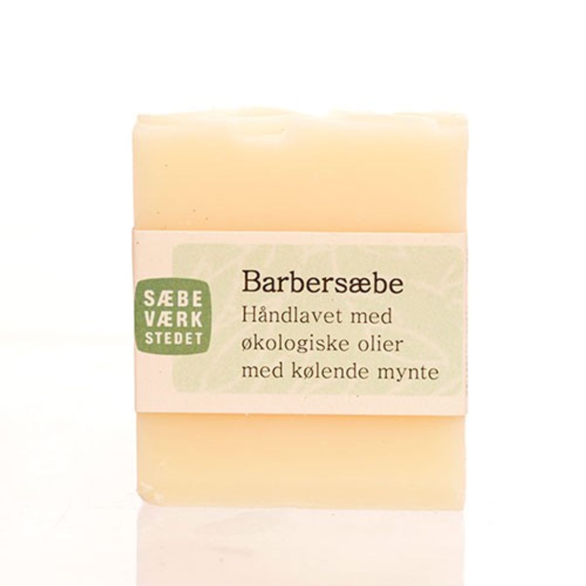 Barbersæbe m. mynte - 100 gram - Sæbeværkstedet