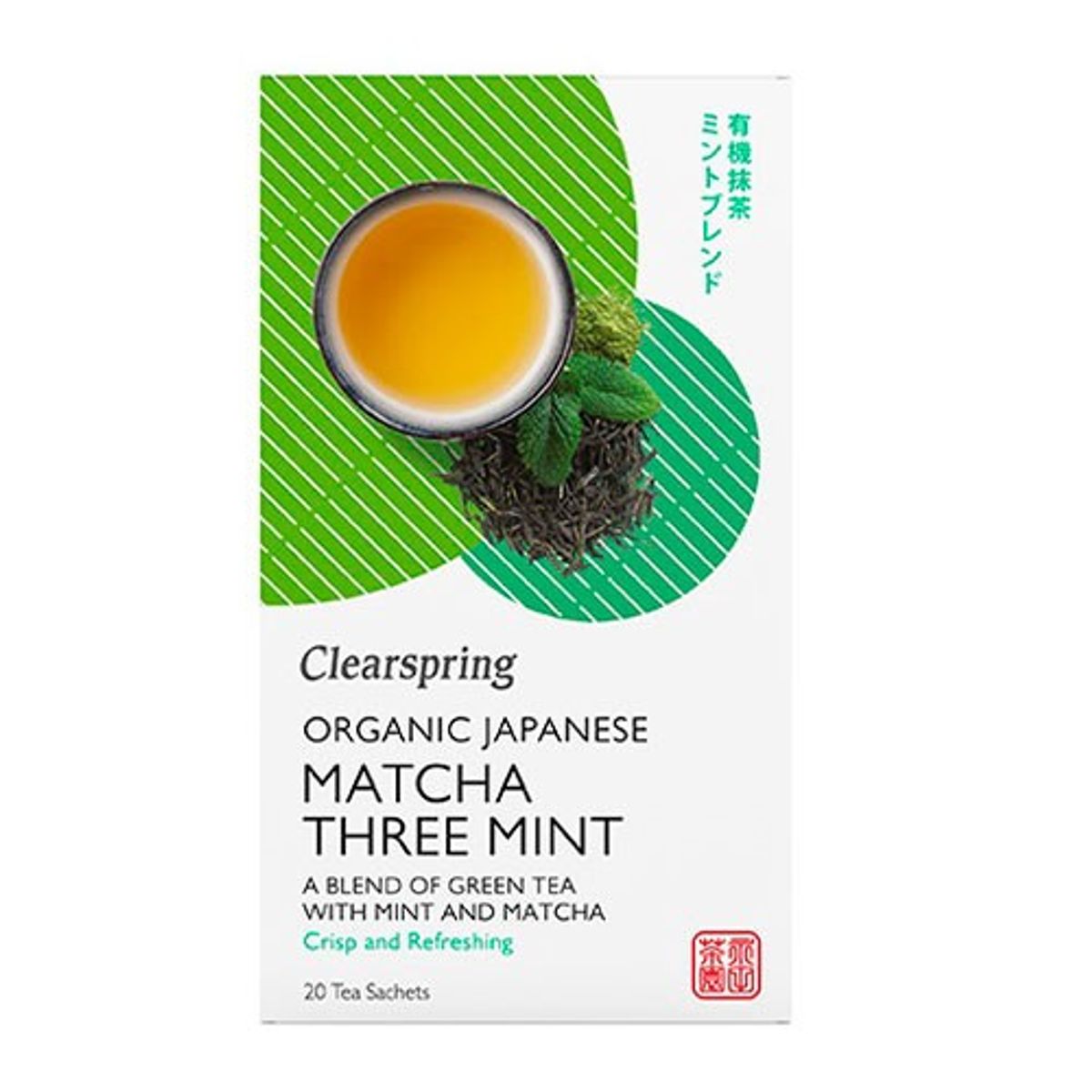 Matcha three mint te Økologisk - 36 gram - Clearspring