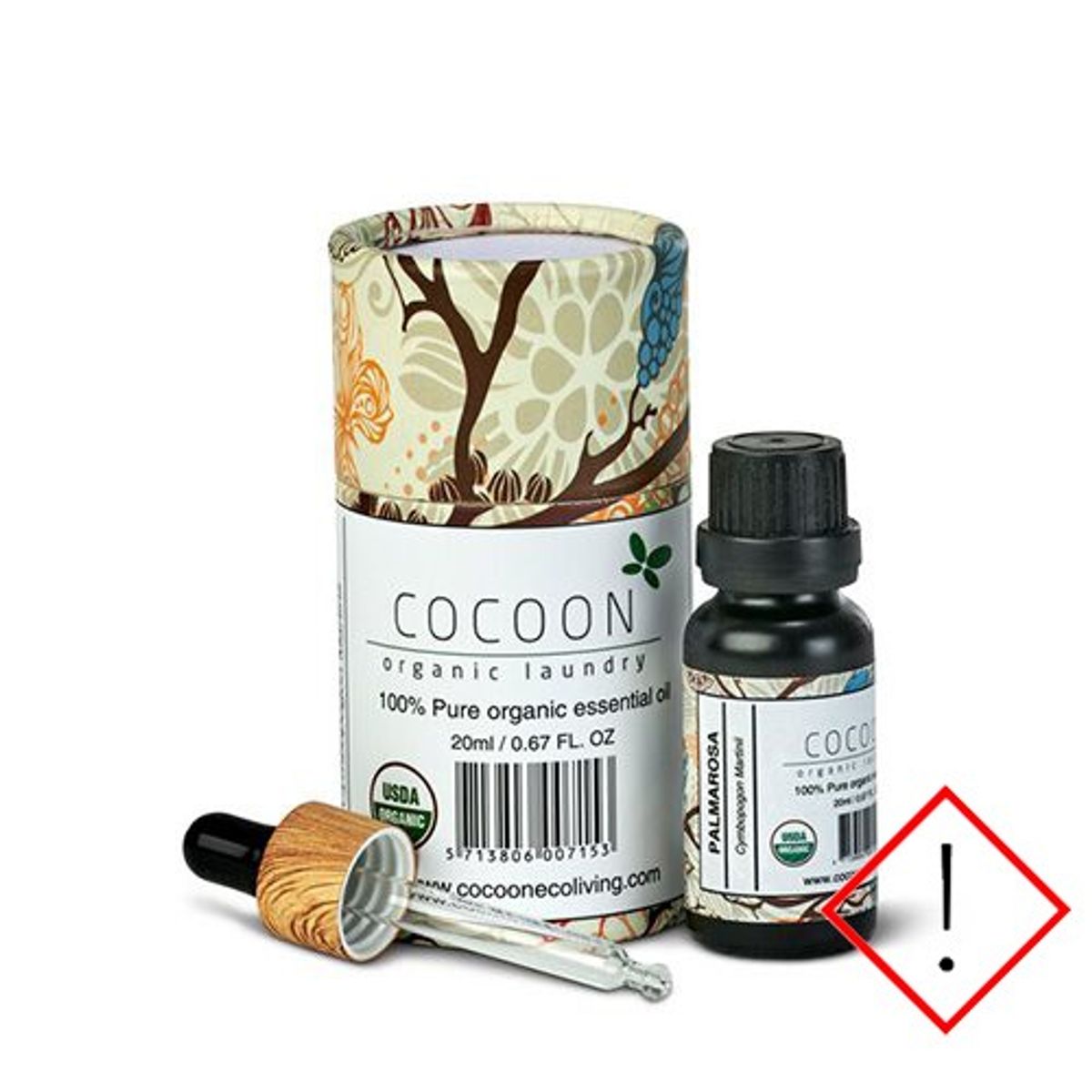 Palmarosa olie æterisk Økologisk - 20 ml - Cocoon Eco Living