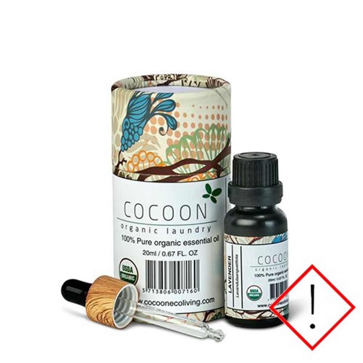 Lavendelolie æterisk Økologisk - 20 ml - Cocoon Eco Living - DISCOUNT PRIS