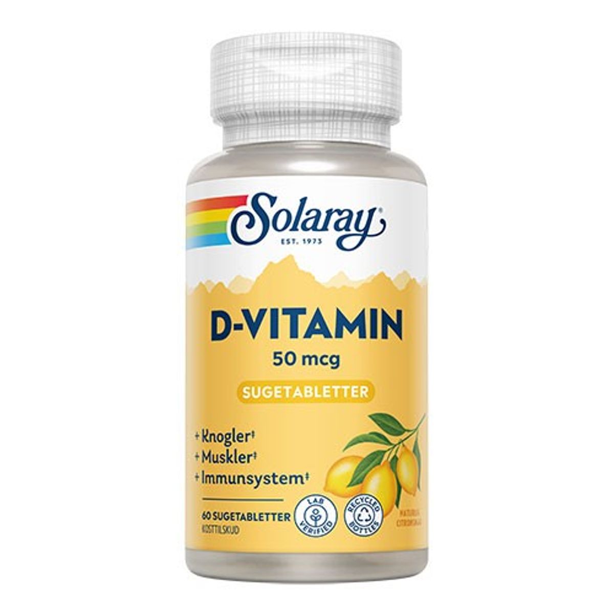 D-vitamin 50 mcg - 60 tabletter - Solaray