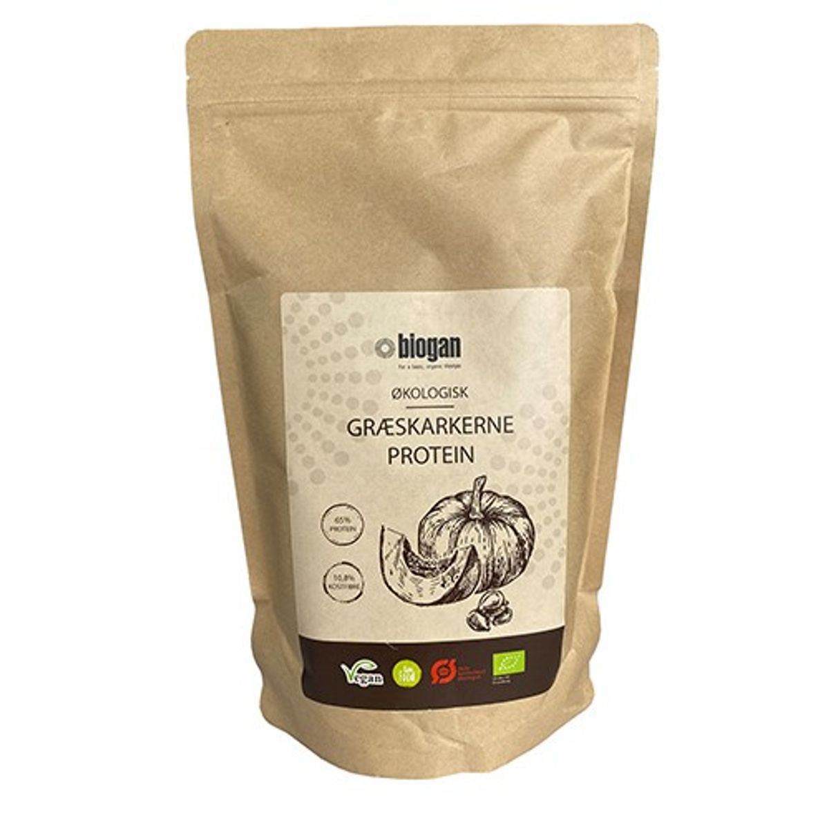 Græskarkerne protein Vegan Økologisk - 550 gram - Biogan