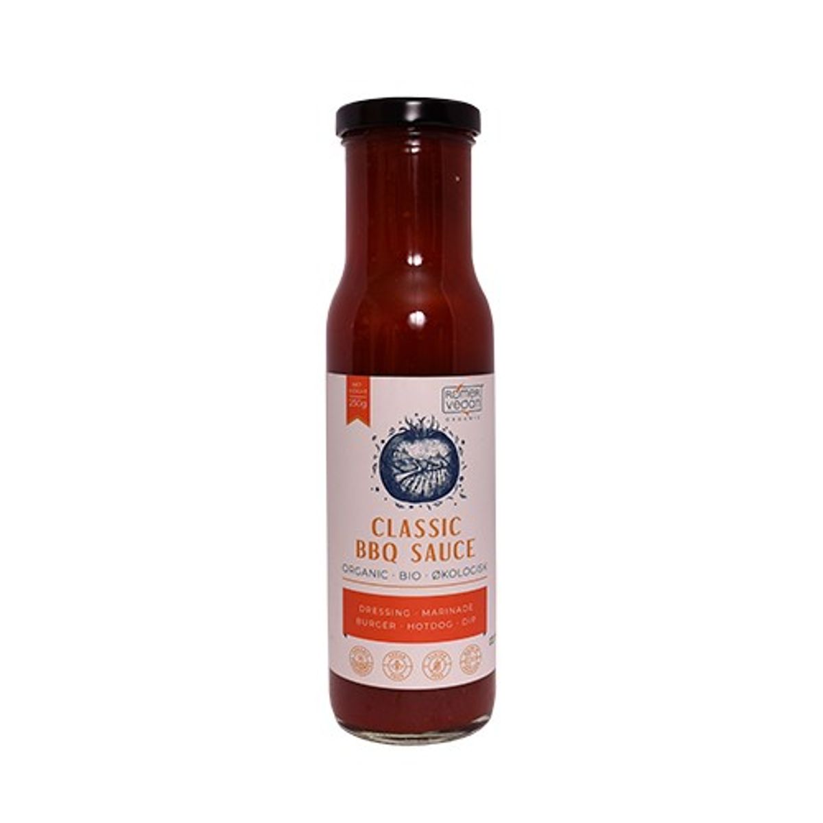 BBQ sauce classic Økologisk - 250 gram - Rømer Vegan