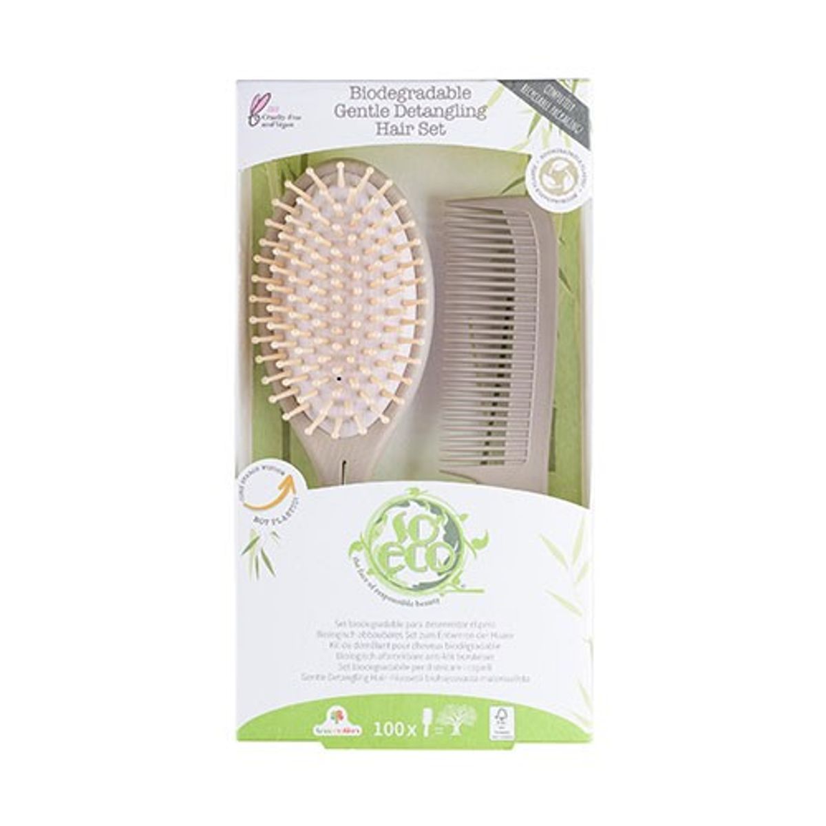 Hårbørste sæt Gentle Detangling - 1 pakke - So Eco